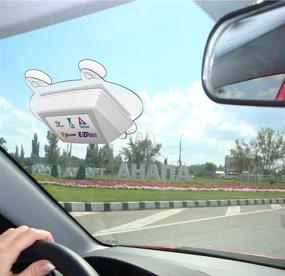 img 2 attached to Держатель проездного платежного пропуска TiToeKi EZ Pass/IZoom/IPass для автомобиля: прозрачное крепление на присоске с 4 полосами для проезда