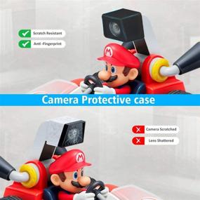 img 1 attached to 🎮 Complete Accessories Kit Bundle for Nintendo Switch Mario Kart Live: OIVO Kart Case, Mount Holder, Head & AR Lens Covers