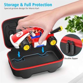 img 3 attached to 🎮 Complete Accessories Kit Bundle for Nintendo Switch Mario Kart Live: OIVO Kart Case, Mount Holder, Head & AR Lens Covers