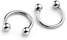 img 1 attached to Jovivi Stainless Horseshoe Circular Earrings