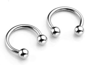 img 2 attached to Jovivi Stainless Horseshoe Circular Earrings