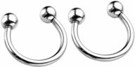 jovivi stainless horseshoe circular earrings logo