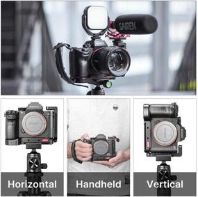 img 1 attached to Sony A7 III/A7R III Camera Bracket: Versatile Cold Shoe Microphone/Light Mount for Video & Vertical Shots – Arca Swiss Plate, A73/A7R3 Accessories Included