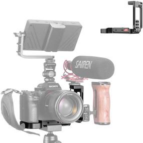 img 3 attached to Sony A7 III/A7R III Camera Bracket: Versatile Cold Shoe Microphone/Light Mount for Video & Vertical Shots – Arca Swiss Plate, A73/A7R3 Accessories Included