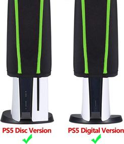 img 3 attached to 🎮 Vibrant Neon Green Trim Dust Cover for PS5 - Premium Black Nylon Sleeve, Soft Lining Guard for PlayStation 5 Console Digital & Disc Editions - Anti-Scratch, Waterproof Protection by PlayVital