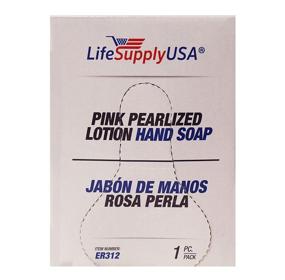 img 2 attached to 🌸 LifeSupplyUSA Pink Pearlized Liquid Lotion Hand Wash Soap - 800ml Dispenser - Case of 12 Refill Pouch Bags