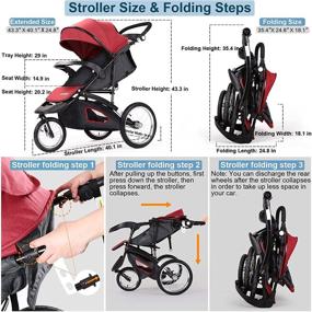 img 2 attached to Lightweight Jogging Stroller for Babies - Compact 3-Wheel Jogger for Infants and Toddlers - Lightweight Stroller for Baby