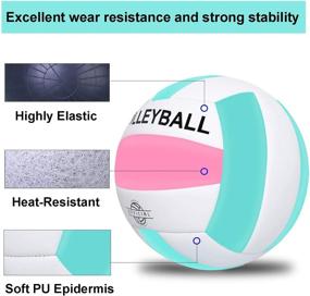 img 1 attached to EVZOM Ultra Soft Volleyball Beach Official Size 5 - 🏐 Ideal for Outdoor/Indoor/Pool/Gym/Training - Premium Durability and Stability - High-Performance Sports Ball