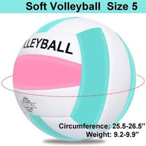 img 2 attached to EVZOM Ultra Soft Volleyball Beach Official Size 5 - 🏐 Ideal for Outdoor/Indoor/Pool/Gym/Training - Premium Durability and Stability - High-Performance Sports Ball