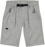 🩳 versatile & durable: wrangler boys' straight fit outdoor shorts logo