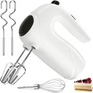 🍰 120w electric hand mixer – 5 speeds for baking cakes, whipping eggs, mixing creams, with turbo boost, self-control speed, eject button, and 5 stainless steel accessories логотип