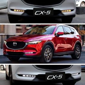 img 1 attached to 🚗 Усовершенствуйте свой Mazda CX-5 с дневным светом KE-KE Arrow Full LED White DRL