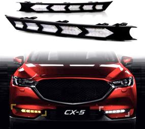 img 4 attached to 🚗 Усовершенствуйте свой Mazda CX-5 с дневным светом KE-KE Arrow Full LED White DRL