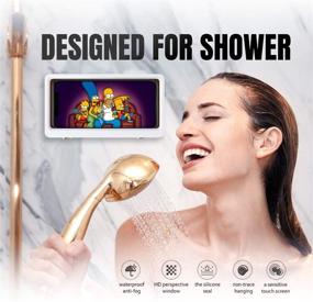 img 2 attached to Shower Phone Holder Waterproof Compatible Portable Audio & Video