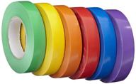 vinyl gym tape school pack - 1 inch x 60 yards - set of 6 - assorted colors by school specialty logo