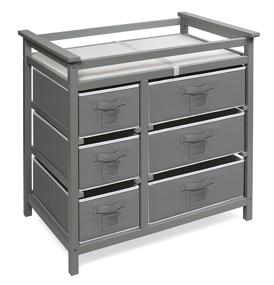 img 4 attached to 👶 Contemporary Baby Changing Table featuring 6 Storage Baskets and Comfort Pad