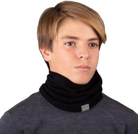 img 3 attached to 🧣 Stay Warm and Cozy with MERIWOOL Kids Merino Midweight Gaiter | Perfect Cold Weather Accessories for Boys