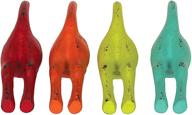 🐶 unique cast iron dog tail wall hooks set - creative co-op - 4 colors logo