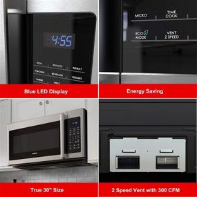 img 1 attached to 💡 Energy Saving Microwave: Galanz GLOMJA17S2B-10, 1.7 Cu Ft, Stainless Steel - ECO Mode