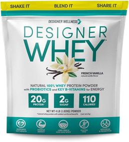 img 4 attached to 🥛 Designer Protein Whey Natural Protein Powder 4lb - French Vanilla - Non GMO - No Artificial Flavors, Sweeteners, Colors, Preservatives - 64oz