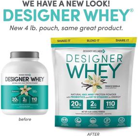 img 3 attached to 🥛 Designer Protein Whey Natural Protein Powder 4lb - French Vanilla - Non GMO - No Artificial Flavors, Sweeteners, Colors, Preservatives - 64oz