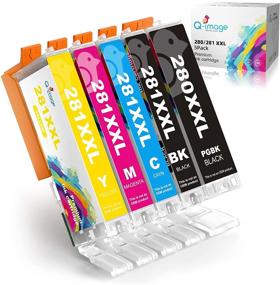 img 4 attached to Q-image Compatible Ink Cartridges for Canon 280 281 PGI-280XXL CLI-281XXL - 5 Pack