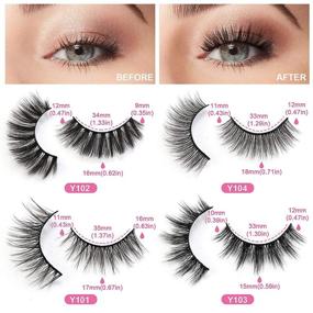 img 3 attached to 👁️ MAGEFY 24 Pairs Faux Mink Eyelashes: 4 Natural Fluffy False Eyelash Styles - Reusable Dramatic Fake Lashes Pack Ideal for Women