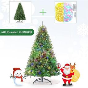 img 3 attached to Premium Pine 6ft Green Artificial Christmas Tree - 900 Branch Heads, Easy Assembly with Metal Stand - Ideal for Home, Office, and Party Decorations