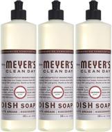 🍽️ mrs. meyer's clean day dishwashing liquid dish soap 16 oz, lavender scent - pack of 3, cruelty-free formula logo