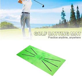 img 3 attached to 🏌️ nyatek Golf Hitting Mat - Mini Golf Practice Training Mat with Swing Detection for Batting Game - Portable Golf Training Turf Mat Gift for Home, Office, and Outdoor Use