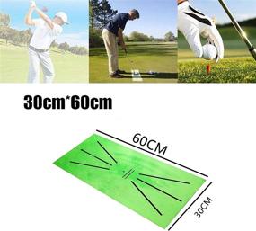 img 2 attached to 🏌️ nyatek Golf Hitting Mat - Mini Golf Practice Training Mat with Swing Detection for Batting Game - Portable Golf Training Turf Mat Gift for Home, Office, and Outdoor Use