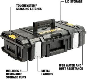 img 3 attached to 🔧 DEWALT Tough System Tool Box (DWST08201): Compact and Durable Storage Solution in Sleek Black Design
