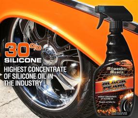img 2 attached to Enhance Your Car's Shine with Milwaukee Muscle Black Pearl - 24 Fl Oz Silicone Spray - The Ultimate Tire Shine Spray for Car Care - Achieve Enhanced Gloss and Water Resistance