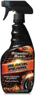 enhance your car's shine with milwaukee muscle black pearl - 24 fl oz silicone spray - the ultimate tire shine spray for car care - achieve enhanced gloss and water resistance logo
