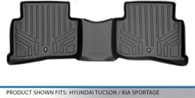 img 2 attached to MAXLINER All Weather Custom Fit 2nd Row Black Floor Mat Liner Set: Hyundai Tucson & Kia Sportage 2016-2022