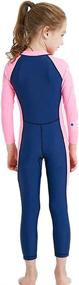 img 3 attached to AIWUHE Kid's Diving Long-Sleeve Full Body Sunsuit Swimsuit: Perfect for Boys & Girls Ages 2-7Y