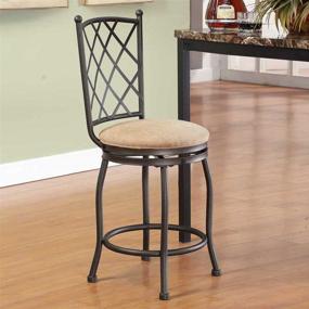 img 2 attached to 🪑 HomePop Tristan Swivel Counter Height Stool in Tan: Stylish Comfort for Your Kitchen!