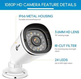 img 2 attached to XVIM 2.0MP 1080P HD CCTV Camera: Waterproof, Night Vision, Aluminum Housing – Ideal for HD-TVI, AHD, CVI, and 960H CVBS Analog DVR