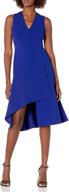 vince camuto sleeveless diagonal ruffled logo