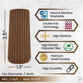 img 3 attached to 🪑 Premium Chair Socks for Hardwood Floors - 24 Pcs Brown Chair Booties with Grip Ties - Easy to Put on & Won't Fall Off - Fits All Leg Shapes - High Elastic Bar Leg Covers - Furniture Pads