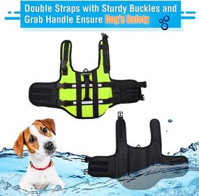 img 3 attached to 🐶 AOFITEE Reflective Dog Life Jacket, Durable Safety Pet Swimming Vest with Rescue Handle - Ideal for Small, Medium, and Large Dogs