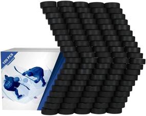 img 4 attached to 🏒 Golden Sport Ice Hockey Pucks - 100pcs: Official Regulation Size for Practicing and Training, 3" Diameter, 1" Thickness, 6oz, Black