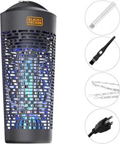 img 1 attached to 🦟 Black+Decker Outdoor Electric UV Bug Zapper & Killer: Effective Protection Against Flying Pests, Half Acre Coverage for Home, Deck, Garden, Patio, Camping & More
