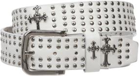 img 2 attached to 🔩 Christian Riveted Studded Leather Men's Belt Accessories for Belts