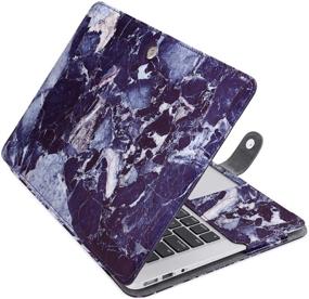 img 4 attached to 📚 MOSISO MacBook Air 13 inch A1466/A1369 PU Leather Book Folio Stand Cover Sleeve - Navy Blue Marble (2010-2017 Release)