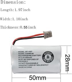 img 2 attached to 📞 GEILIENERGY BT-1007 Cordless Phone Battery: Uniden Compatible, 3-Pack