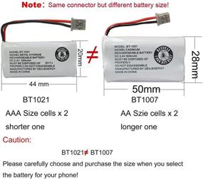 img 1 attached to 📞 GEILIENERGY BT-1007 Cordless Phone Battery: Uniden Compatible, 3-Pack