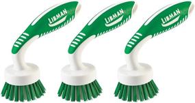 img 1 attached to Convenient Cleaning: Libman Curved Kitchen Brush 3-Pack for Efficient Scrubbing