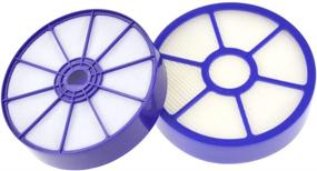 img 2 attached to 🔍 DerBlue 4 PCS Replacement for Dyson DC33 HEPA Style Filter Kit - Pre & Post-Motor, Includes Two Washable Pre-Filter Assemblies and Two Post-Motor Filters, Compatible with Part # 919563-02, 921616-01.