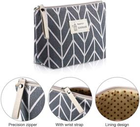 img 1 attached to 🌿 Tree Style 6 Pieces Canvas Makeup Bags: Versatile Cosmetic Pouches for Travel Organization